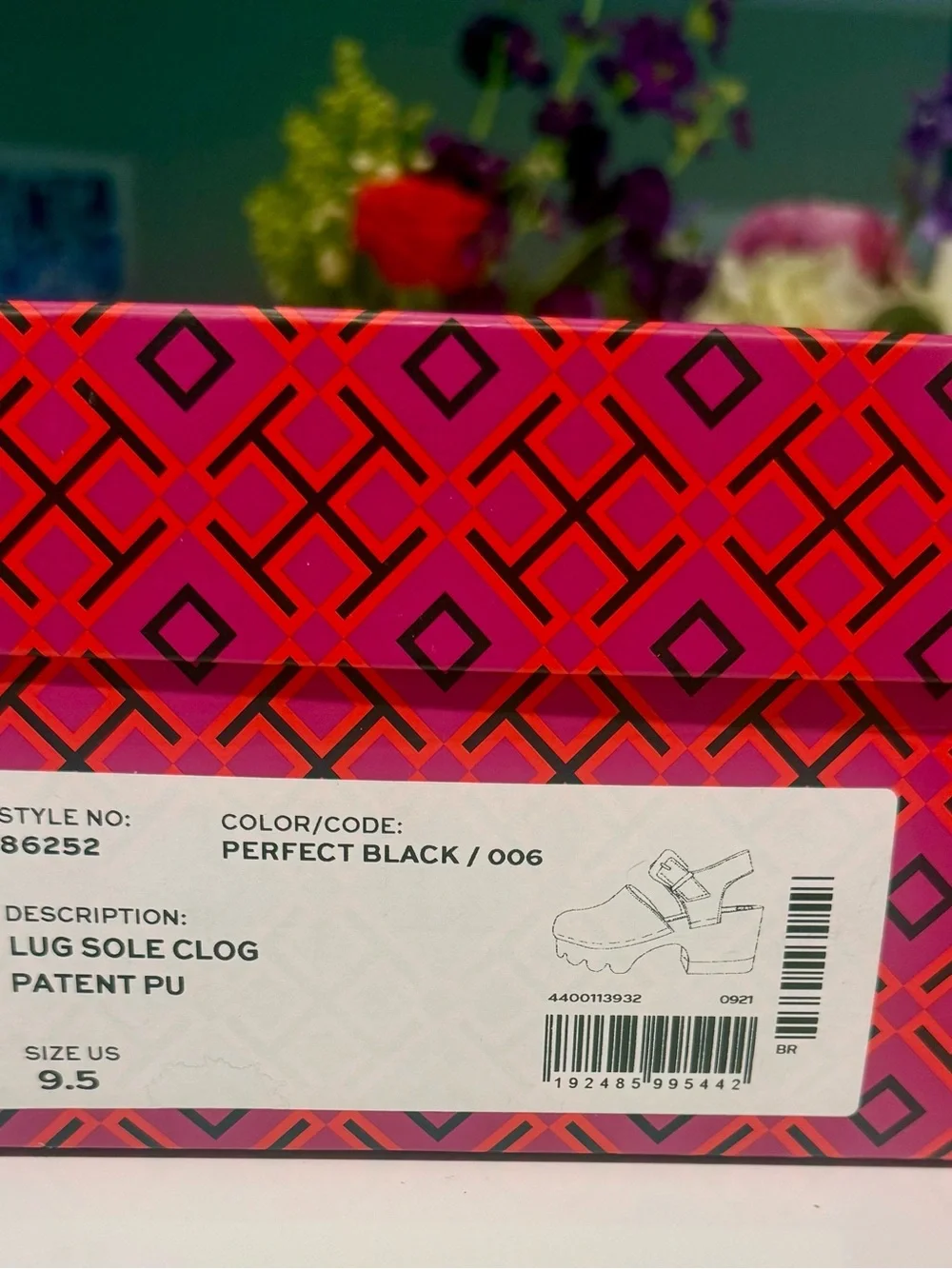 Tory Burch Black Patent Platform Mary Jane Clogs